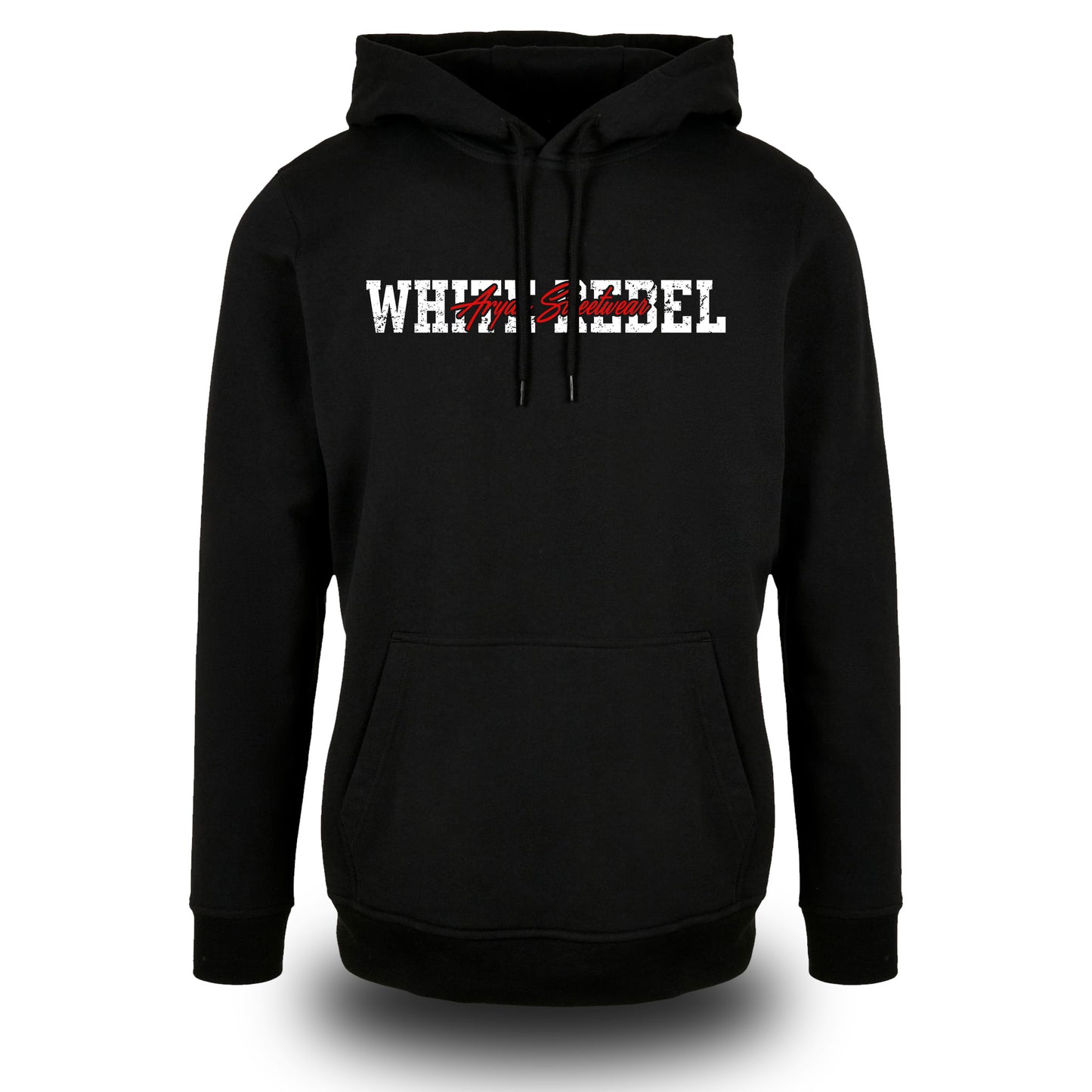 Herren - Hoodie - White Rebel / Red Line Series (Schwarz)
