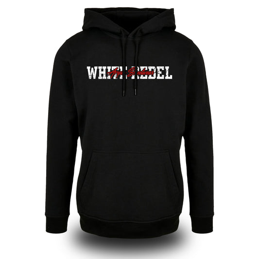Herren - Hoodie - White Rebel / Red Line Series (Schwarz)